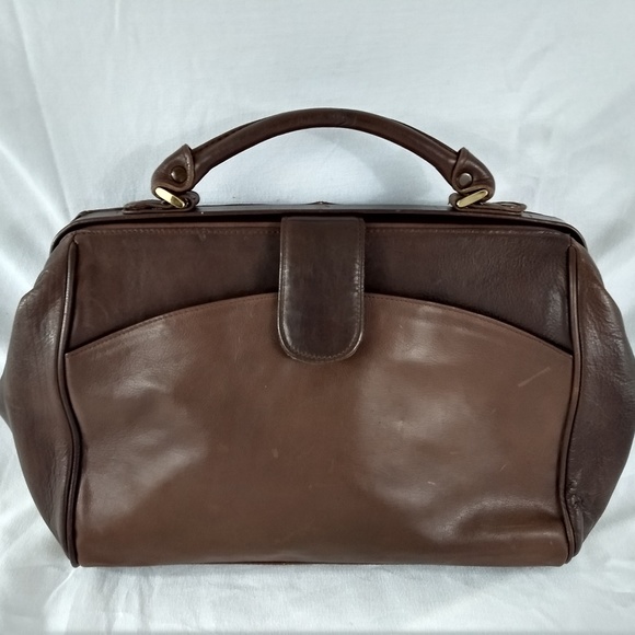 VINTAGE LEATHER CLAMSHELL PURSE HASTING & SMITH - Picture 3 of 7